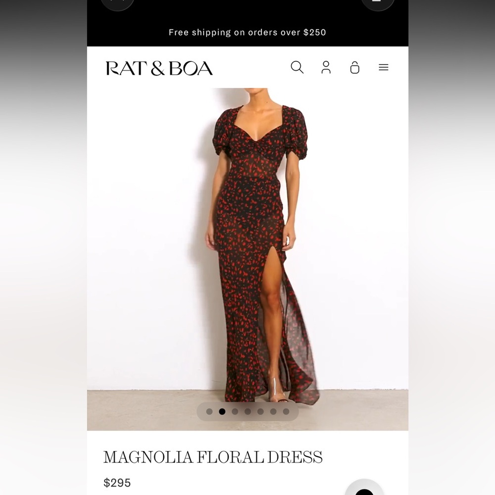 Rat & Boa extra small magnolia maxi dress